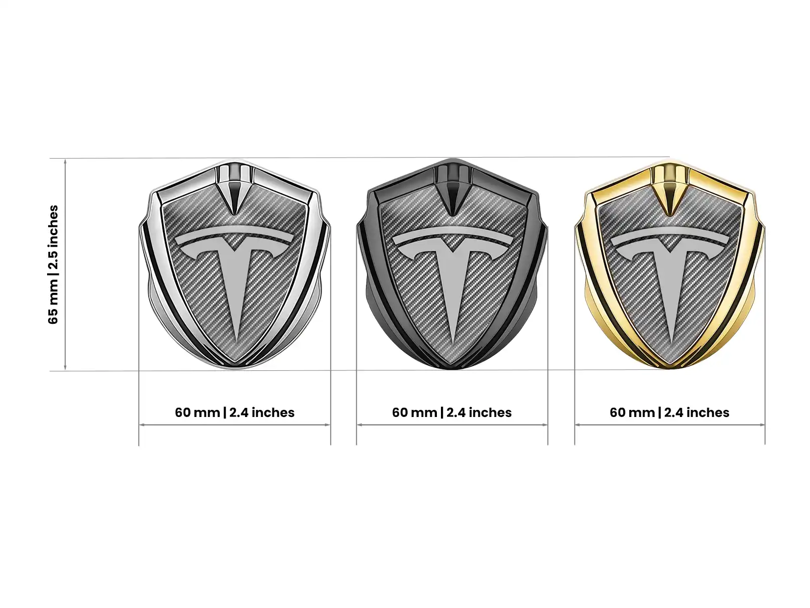 Tesla Emblem Silicon Badge Durable Premium Feel